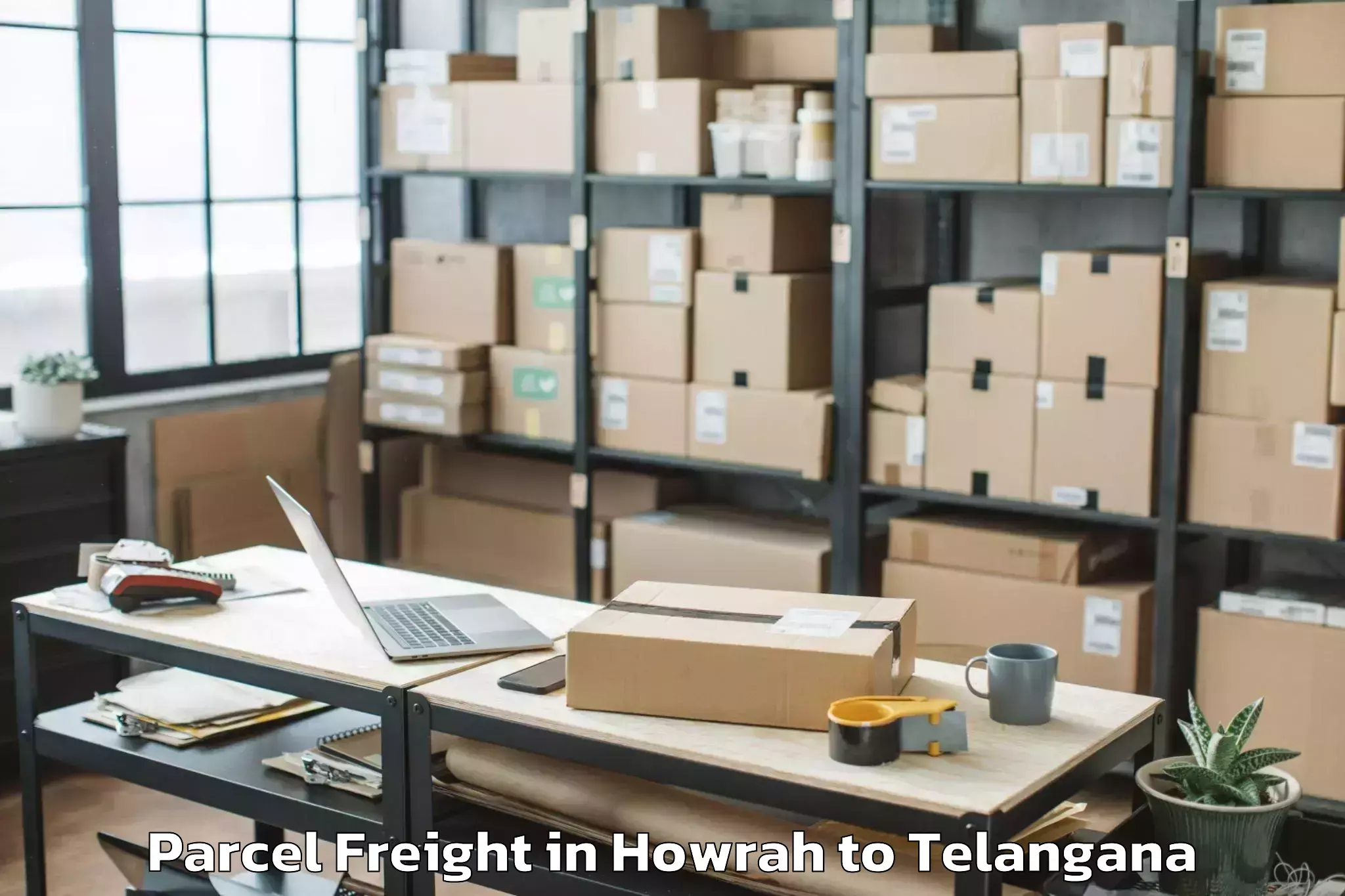 Top Howrah to Munugode Parcel Freight Available